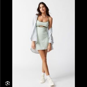 Out From Under Urban Outfitters Women's Harri Cutout Green Mini Dress